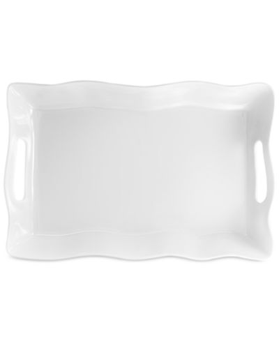 Q Squared Ruffle Melamine Rectangular Tray