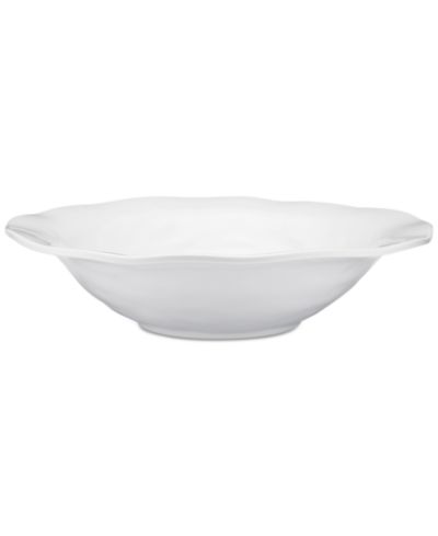 Q Squared Ruffle Melamine Round Shallow Serving Bowl
