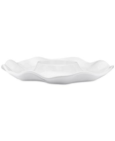Q Squared Ruffle Melamine Chip & Dip Platter