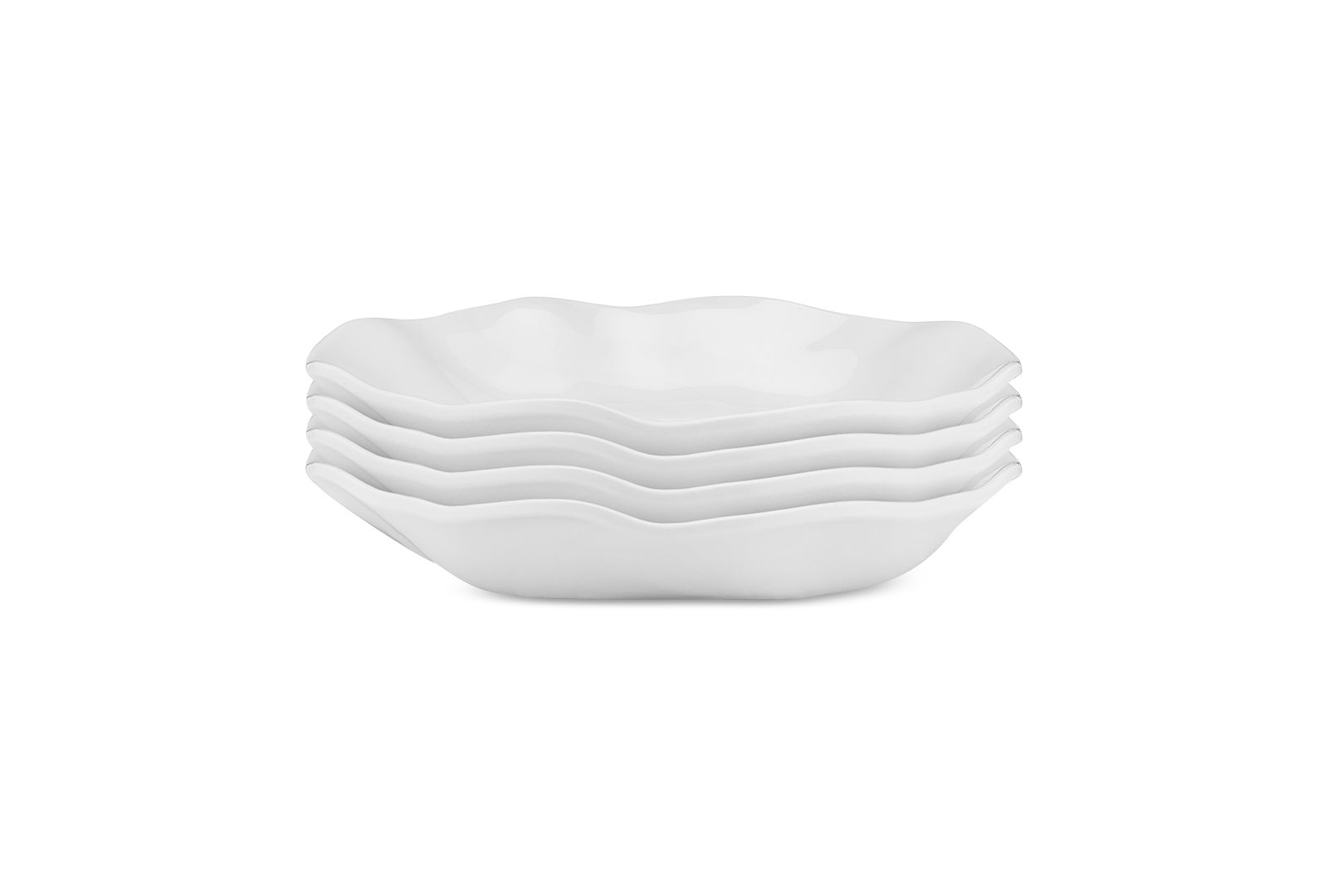 Набор круглых тарелок Q Squared Ruffle Melamine, 4 штуки