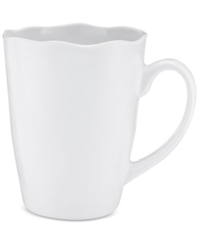 Q Squared Ruffle Melamine Mugs, Set of 4