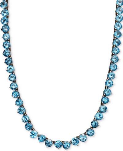 Ожерелье с аметистом Macy's Amethyst Necklace (30 ct. t.w.) Sterling Silver