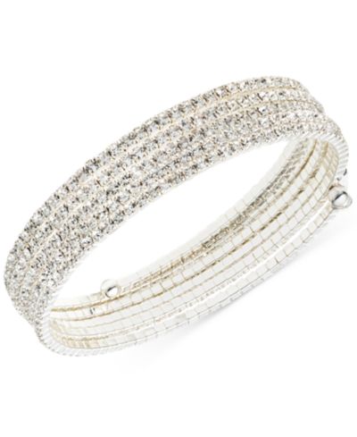 Anne Klein многорядный браслет с кристаллами Rhinestone Flex