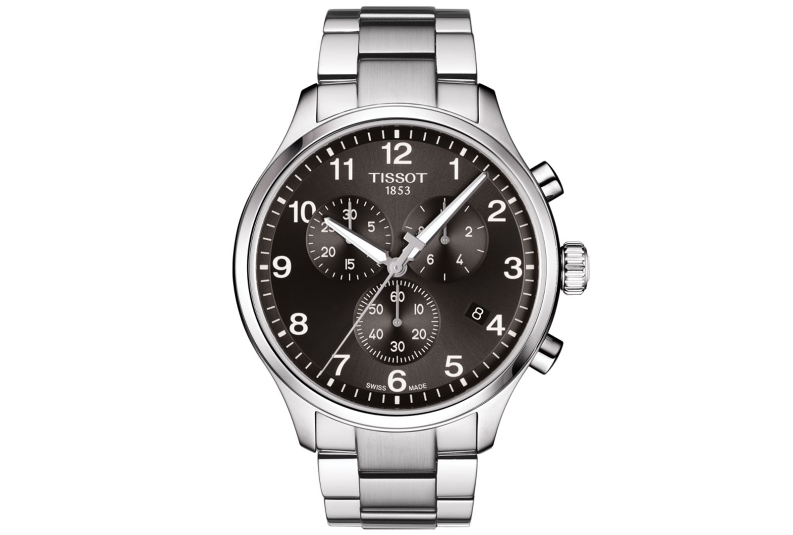 Tissot Men's Swiss Chronograph Chrono XL Classic T-Sport Stainless Steel Bracelet Watch 45mm