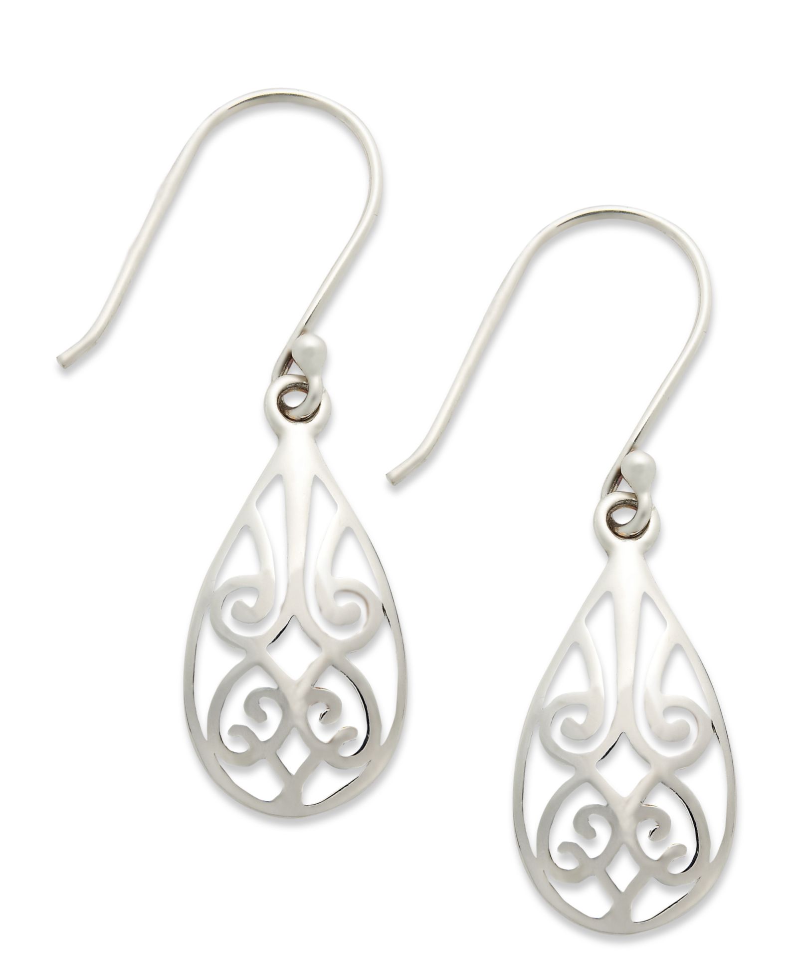 Giani Bernini Filigree Teardrop Earrings in 18k Gold over Sterling Silver and or Sterling Silver
