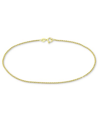 Браслет Giani Bernini Twist Rope Ankle в 18k Gold-Plated Sterling Silver