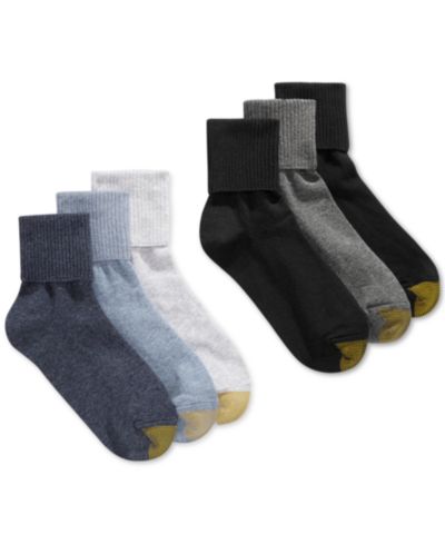 Женские повседневные носки Gold Toe с подворотом, 6 пар