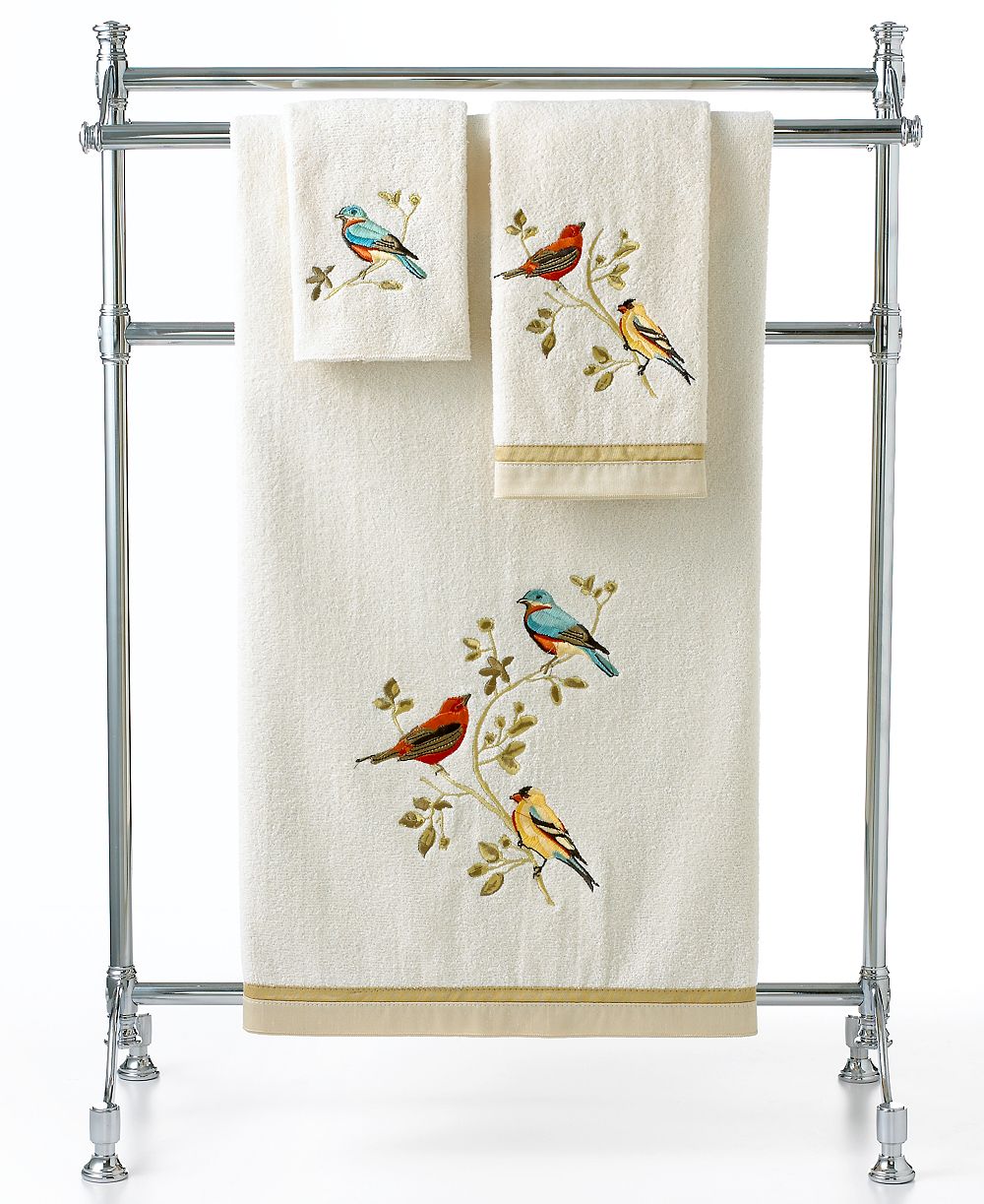 Avanti Gilded Birds хлопковое махровое полотенце для ванной, 25" x 50"