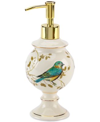 Керамический дозатор для мыла/лосьона Avanti Gilded Birds Gold-Accent