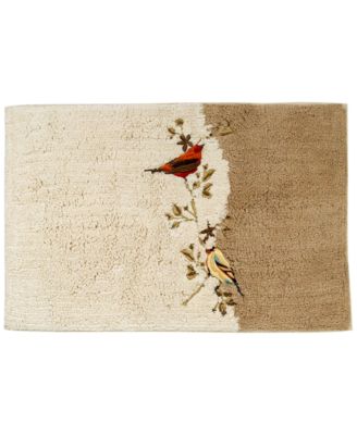 Avanti Gilded Birds Embellished Cotton Bath Rug, 20" x 30"