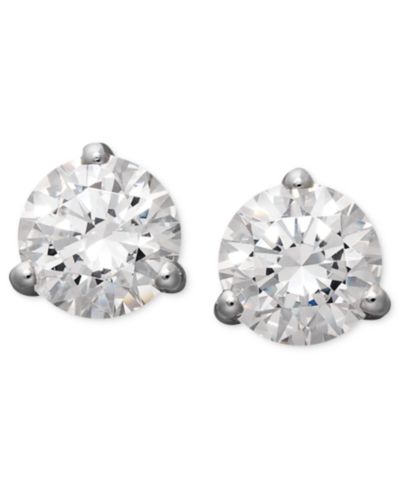 Arabella серьги из белого золота 14k, круглые пусеты с кубическим цирконием (4-1/4 ct. t.w.)