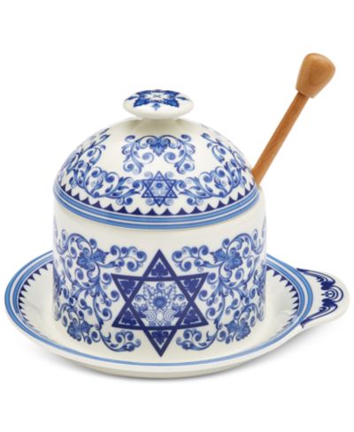 Spode сахарница с ложечкой, коллекция Judaica