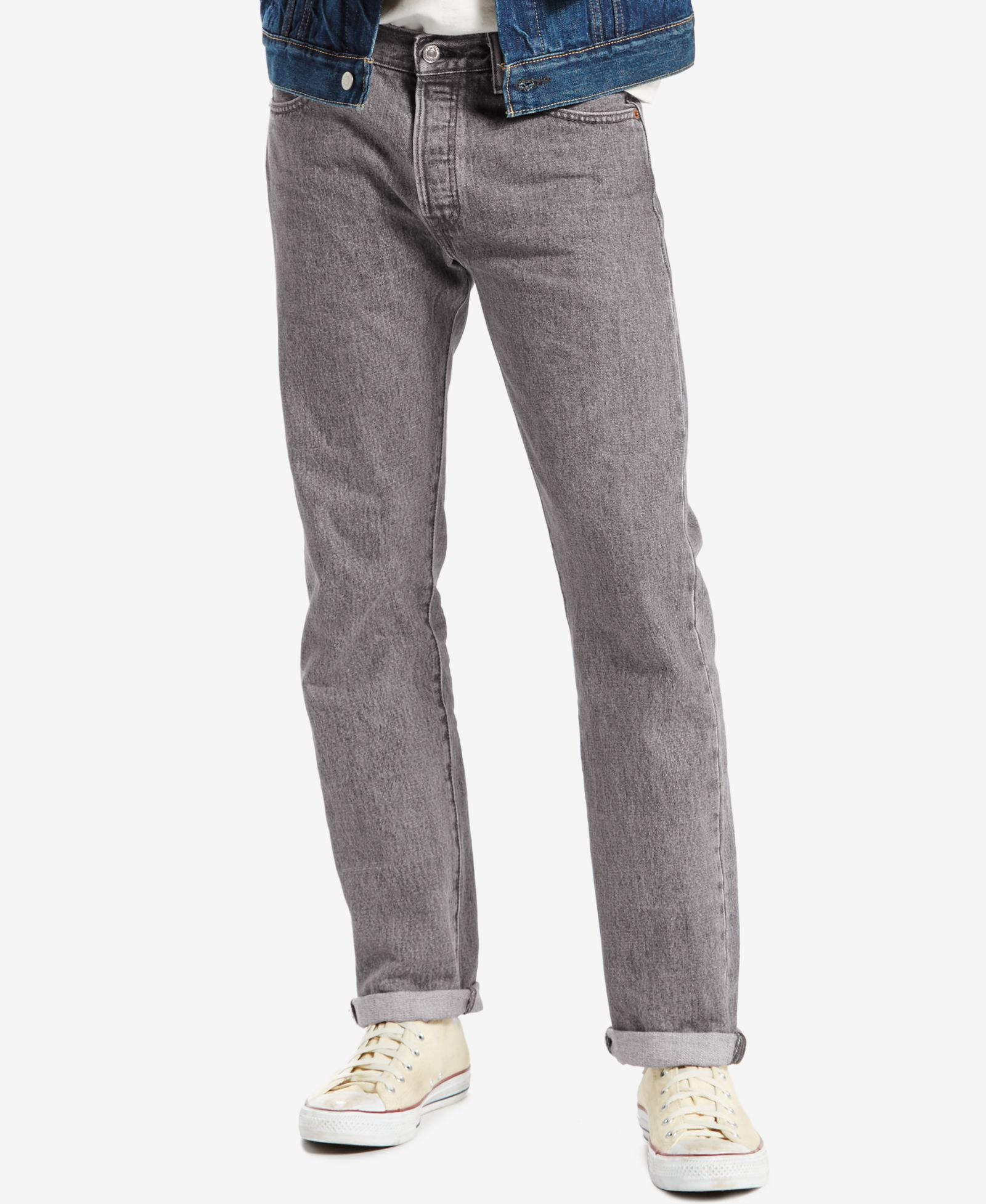 Levi's Мужские джинсы 501 Straight-Fit с пуговицами, стрейч