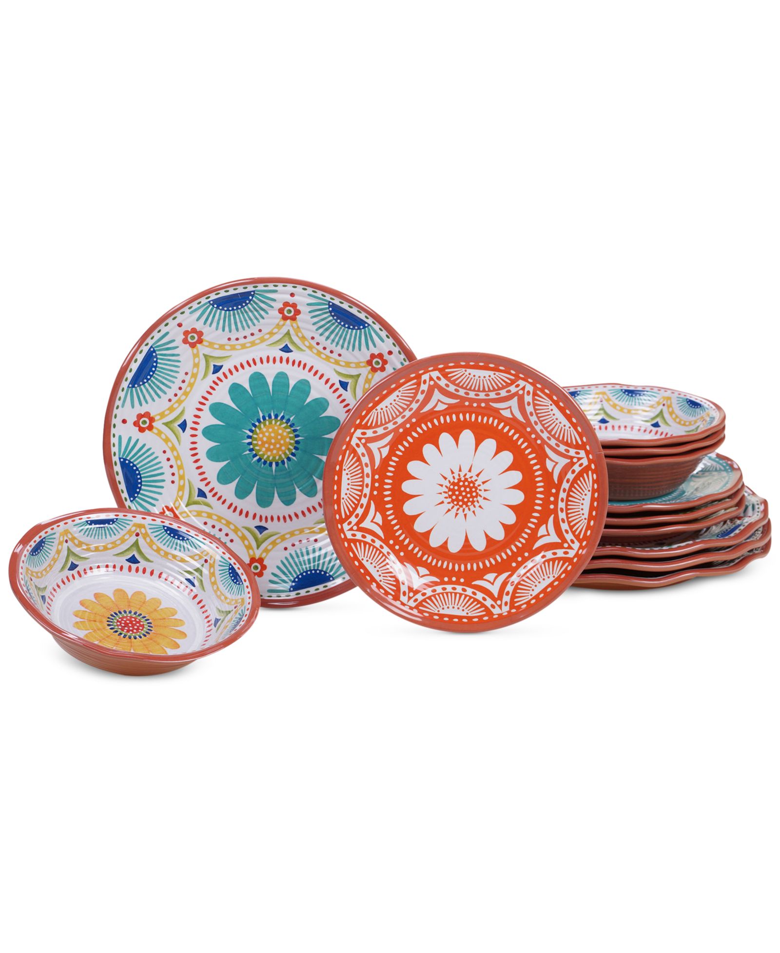 Certified International Vera Cruz Melamine 12 Pc. Dinnerware Set, Service for 4