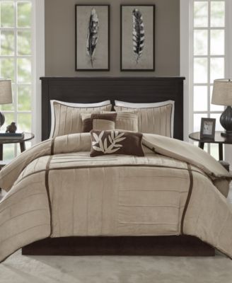 Madison Park Dune Faux-Suede 7-Pc. Comforter Set, King