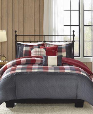 Madison Park Ridge Herringbone 6-Pc. Duvet Cover Set, King/California King