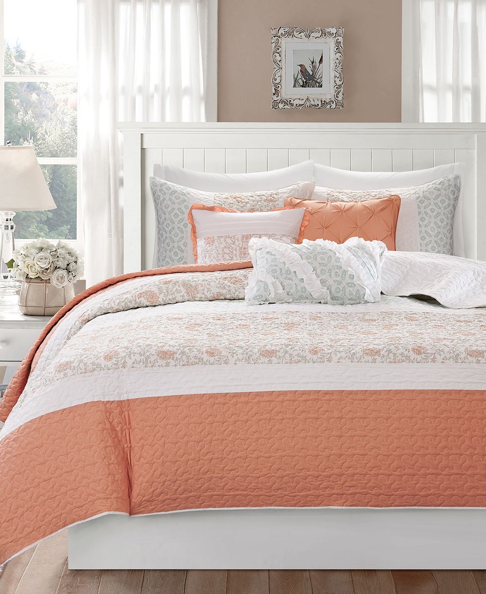Madison Park Dawn Soft Cotton Percale 6-Pc. Quilt Set, King/Cal King
