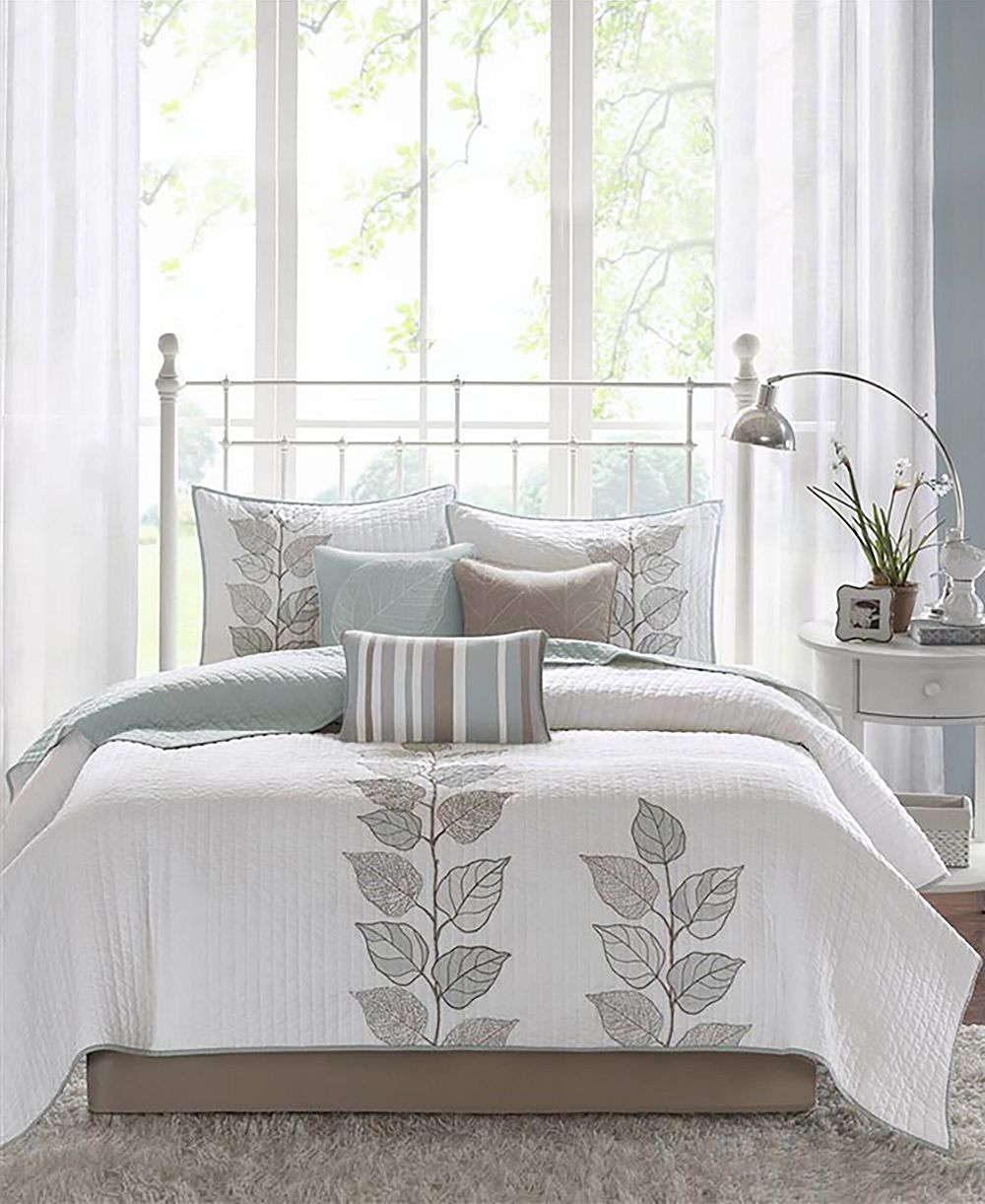 Madison Park Caelie Quilted 6-Pc. Quilt Set, Queen