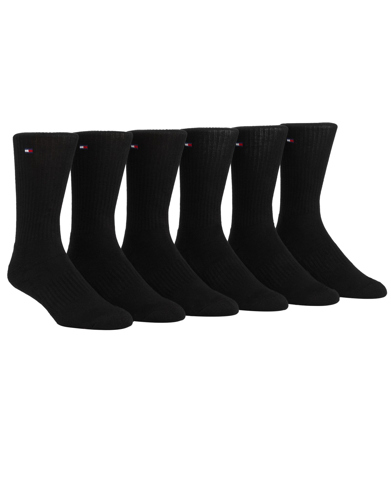 Tommy Hilfiger Men's Cushion Sole Sports Crew Socks, 6-Pack