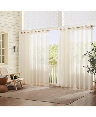 Elrene Home Fashions Carmen Sheer Extra Wide Indoor/Outdoor Sheer Window Curtain