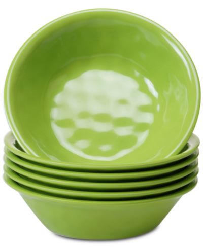 Certified International Green Melamine All-Purpose Bowls, Set of 6