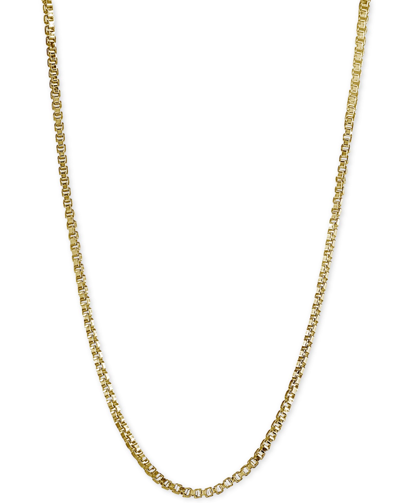 Цепочка Giani Bernini Adjustable 16"- 22" Box Link из золоченого стерлингового серебра