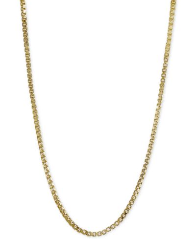 Цепочка Giani Bernini Adjustable 16"- 22" Box Link из золоченого стерлингового серебра