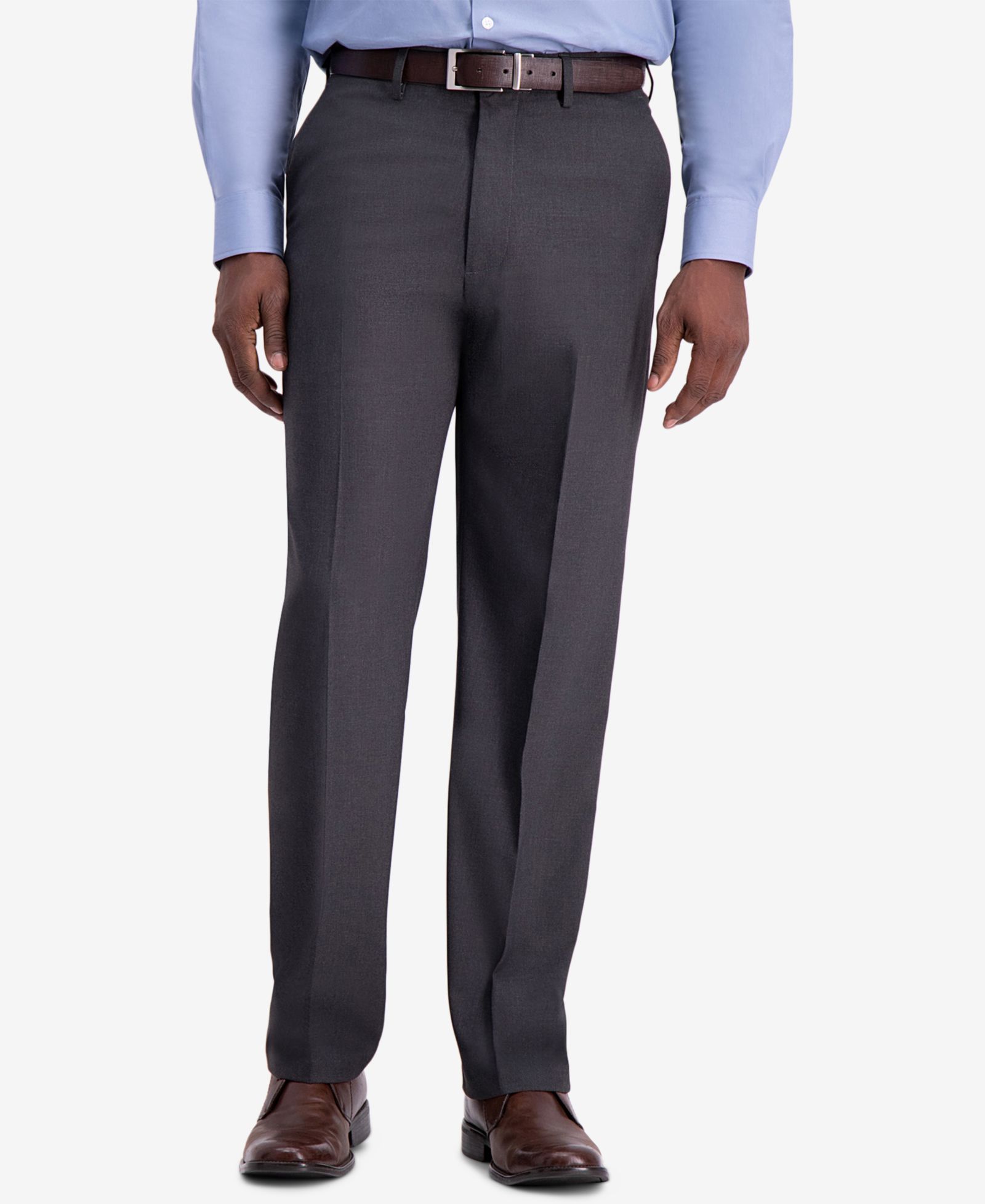 JMH Men's 4-Way Stretch Classic Fit Flat Front Dress Pant