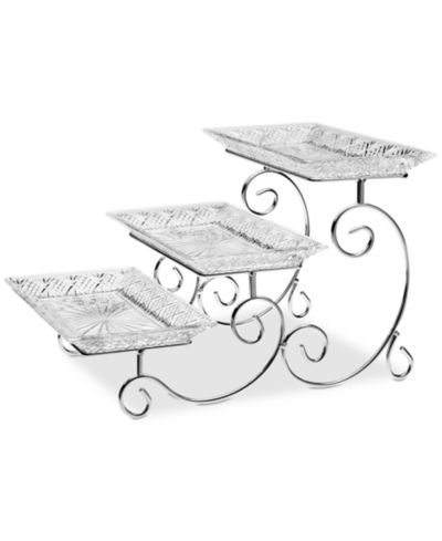 Godinger Dublin Crystal Three-Tier Serving Stand