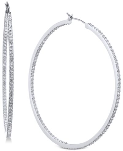 Givenchy серьги-кольца Pavé 2" Medium
