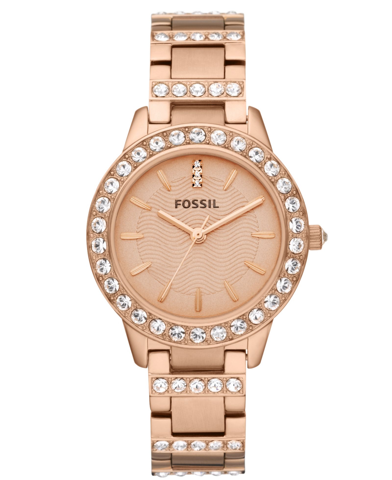 Fossil Женские наручные часы Jesse Rose Gold-Tone Stainless Steel 34mm ES3020
