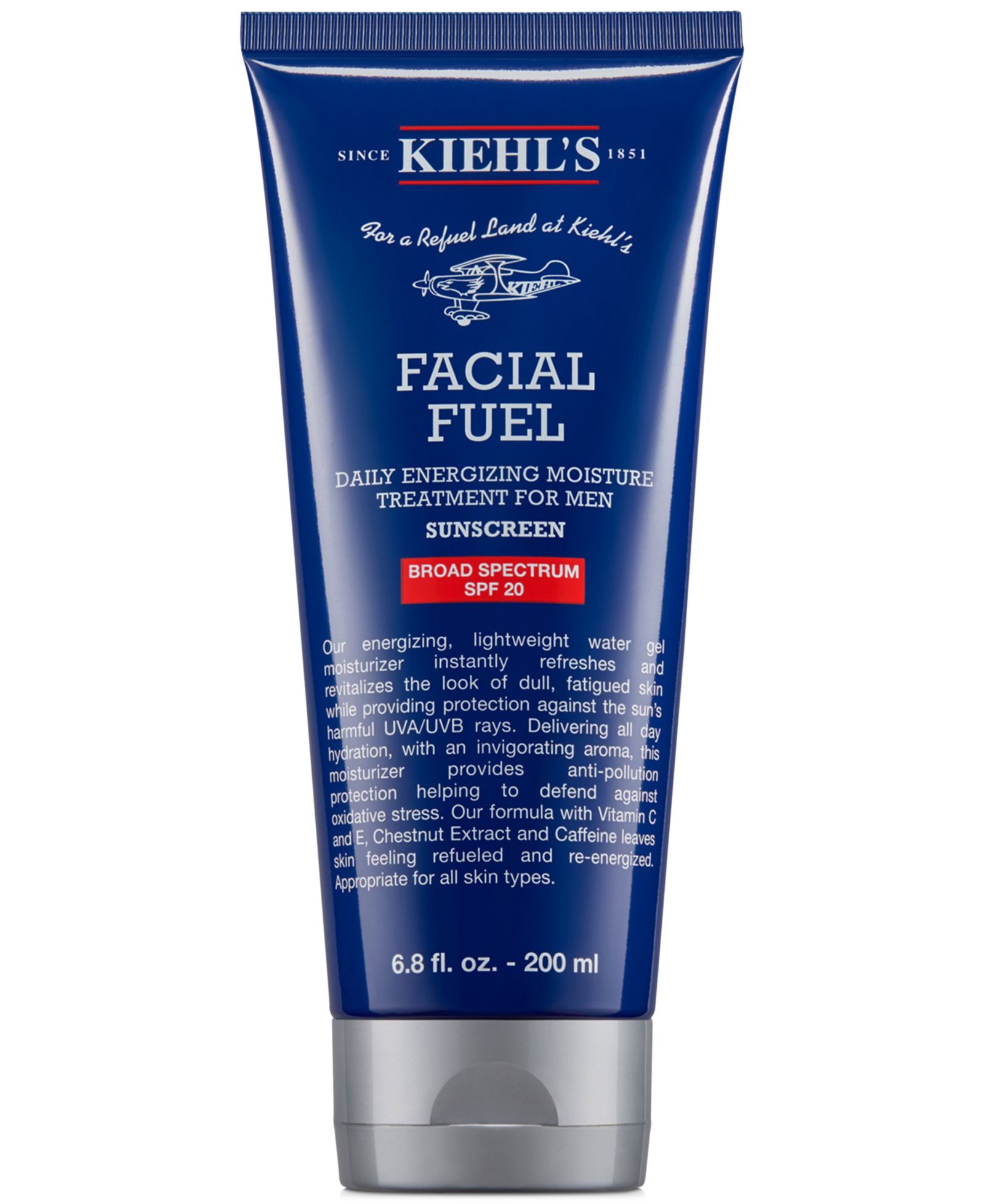 Мужской увлажняющий крем Kiehl's Since 1851 Facial Fuel SPF 20, 6.8-oz.