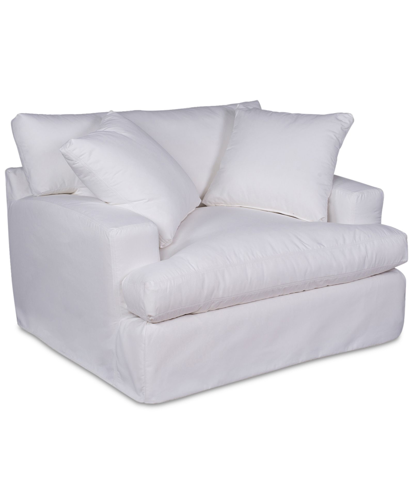 Brenalee 53" Performance Fabric Slipcover Chair and ½ with Two Pillows - Slipcover Replacement Only