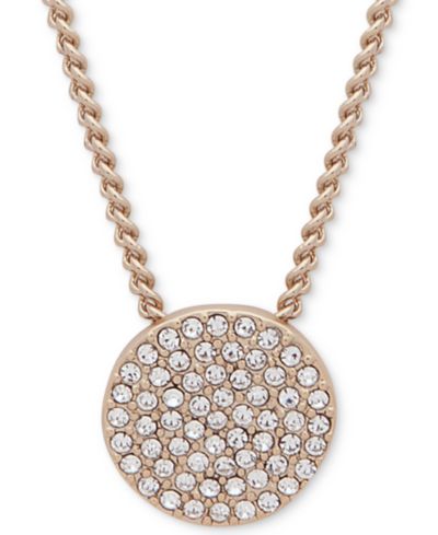 DKNY подвеска-кулон Pavé Disc 19"