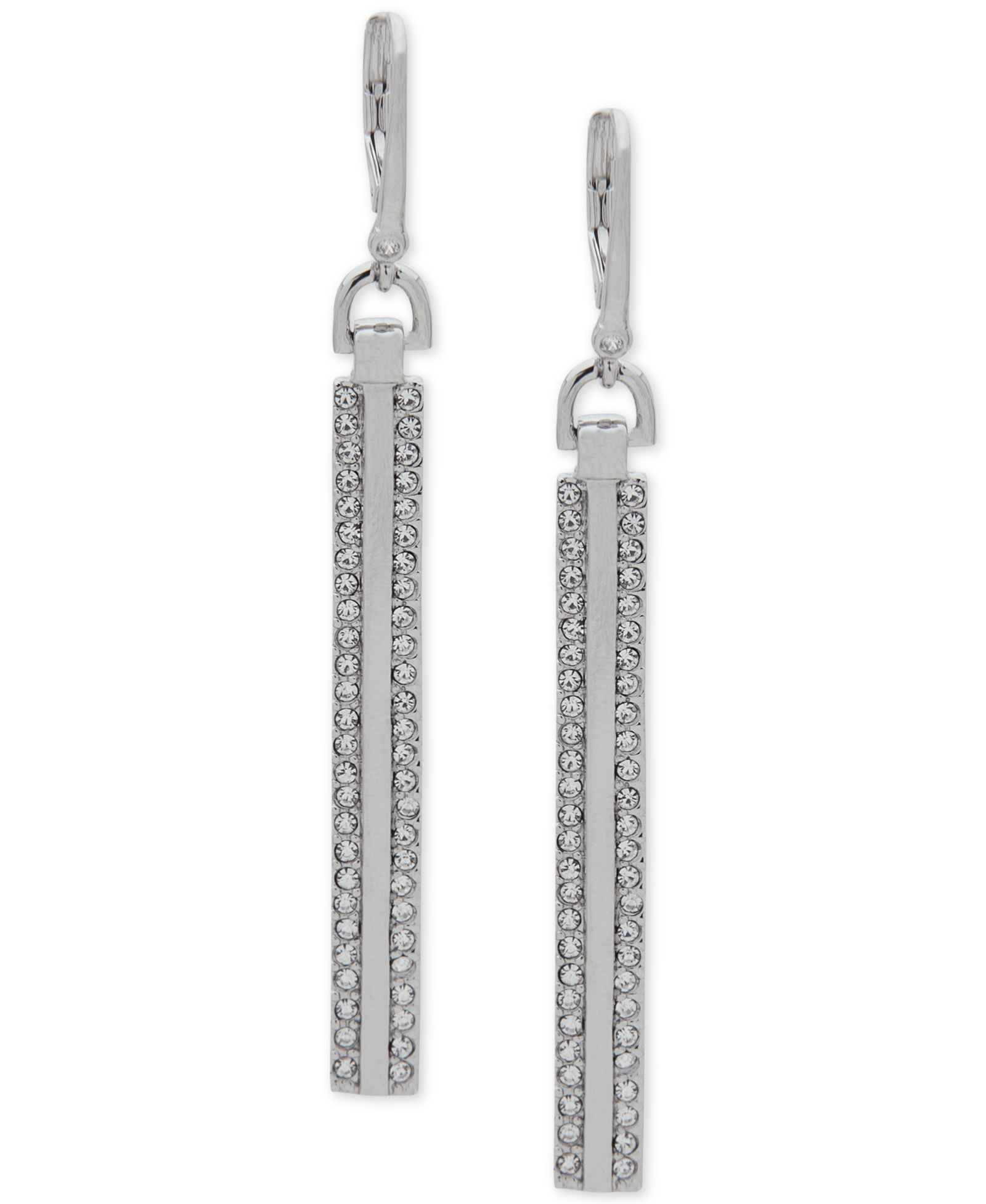 DKNY Pavé Linear Drop Earrings