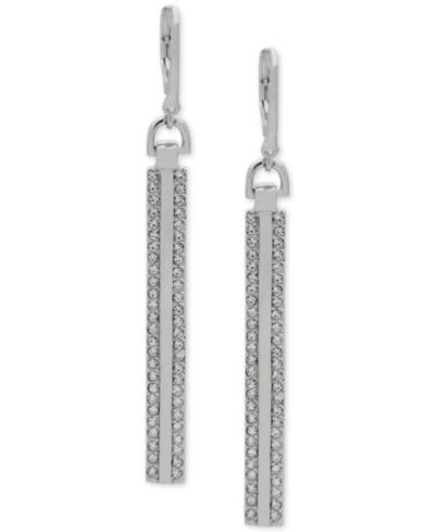DKNY Pavé Linear Drop Earrings