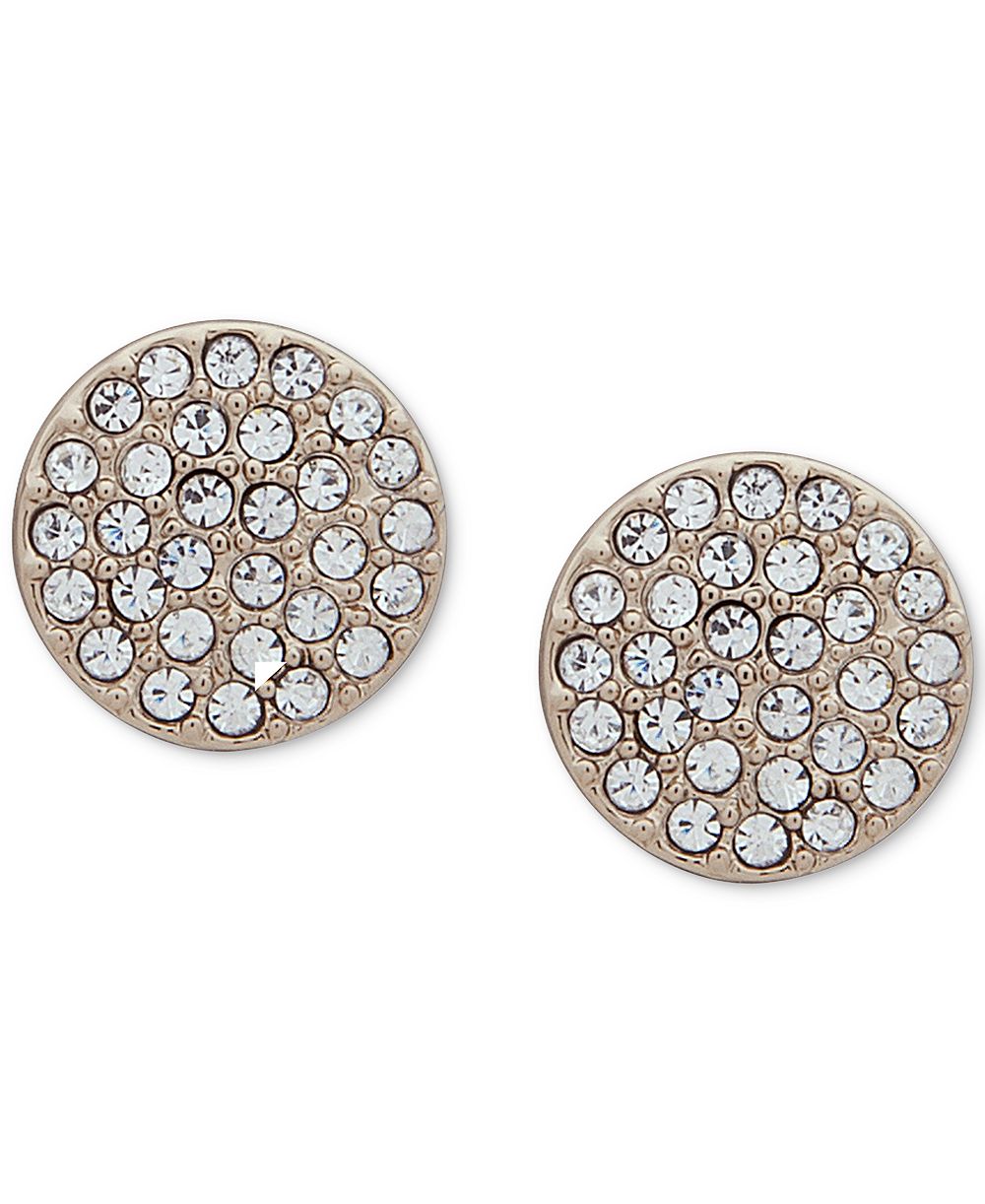 Серьги-гвоздики DKNY Pavé Disc