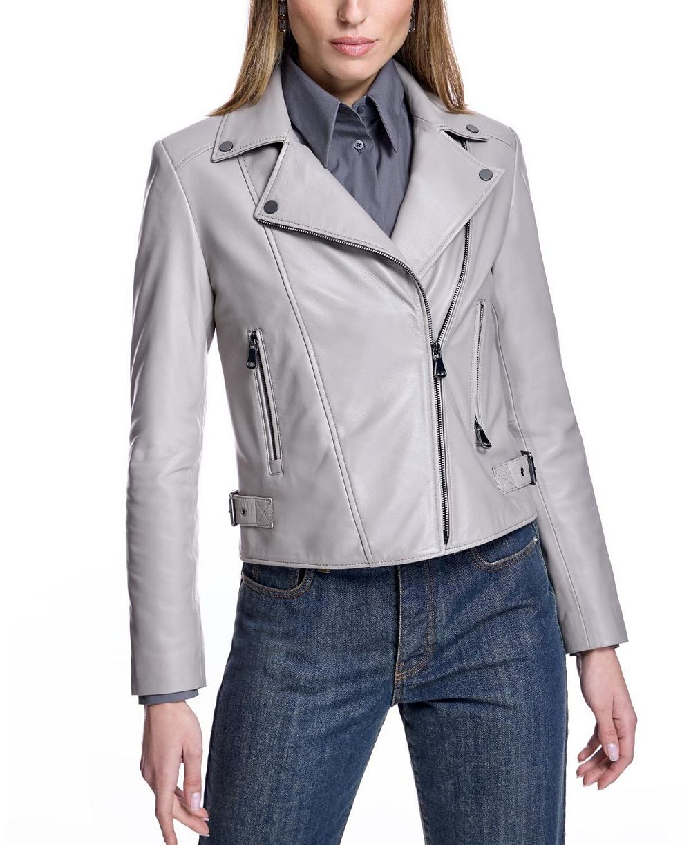 JULIA & STELLA BY MAXIMILIAN Women's Leather Moto Jacket