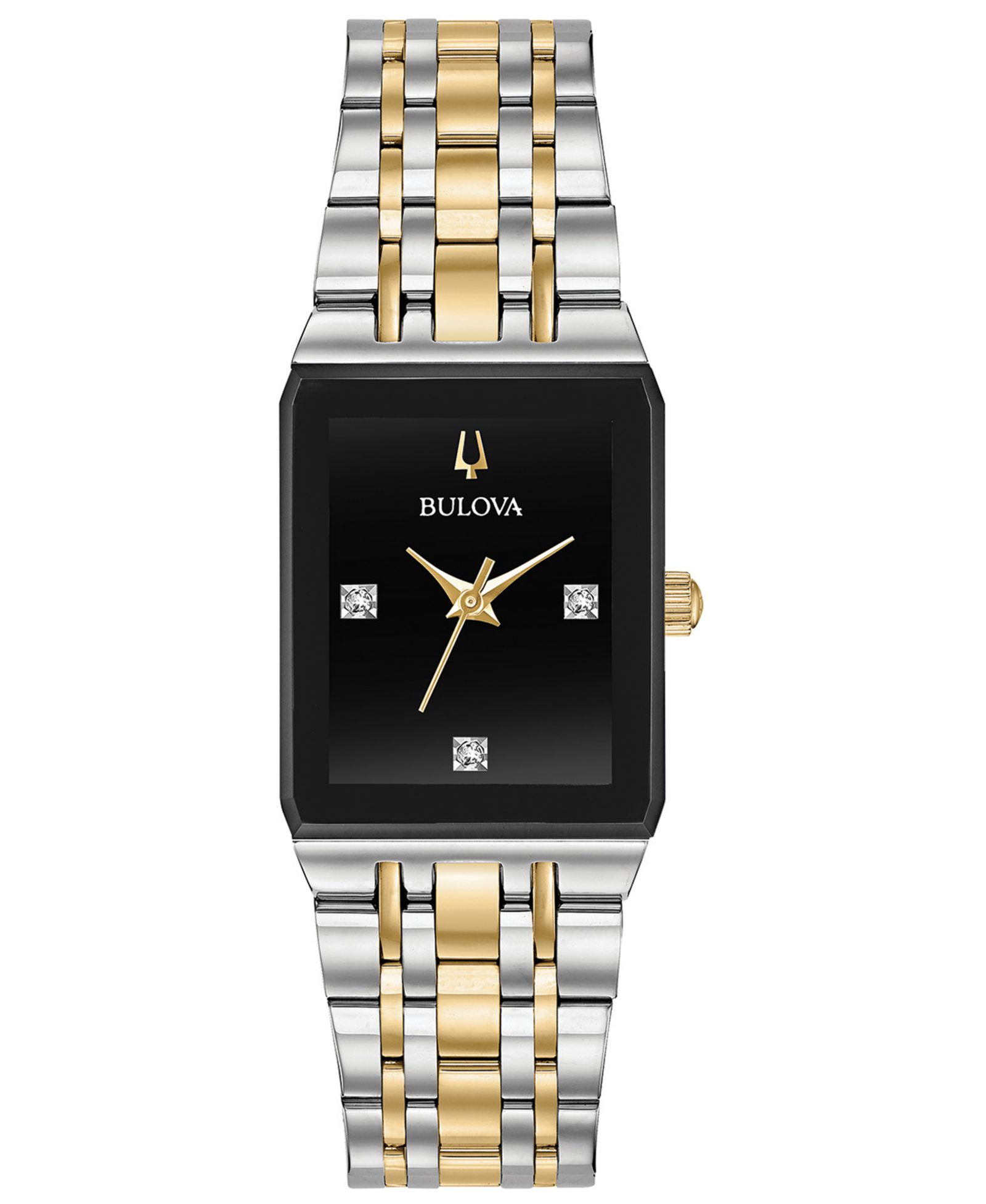 Bulova Женские часы Futuro Diamond-Accent Two-Tone Stainless Steel Bracelet, 20.5x32mm