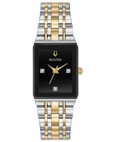 Bulova Женские часы Futuro Diamond-Accent Two-Tone Stainless Steel Bracelet, 20.5x32mm