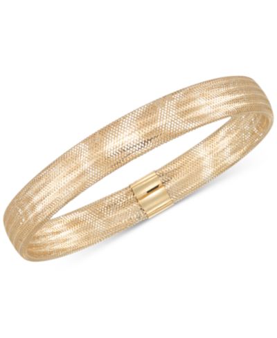 Браслет Italian Gold Stretch Bangle, 14k Yellow, White или Rose Gold