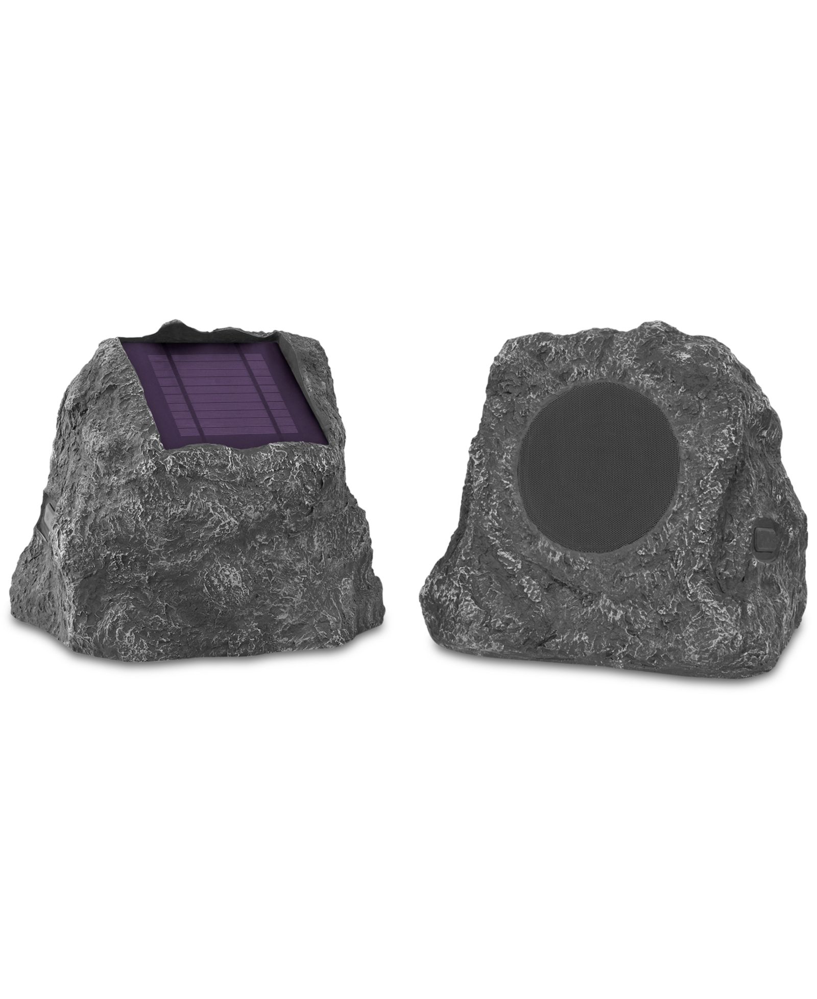 Innovative Technology Outdoor Solar Bluetooth Rock Speakers, 2-Pack
