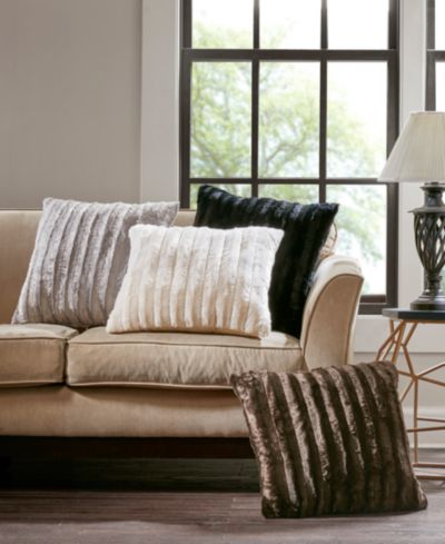 Декоративная подушка Madison Park Duke Ribbed Faux-Fur, 20" x 20"