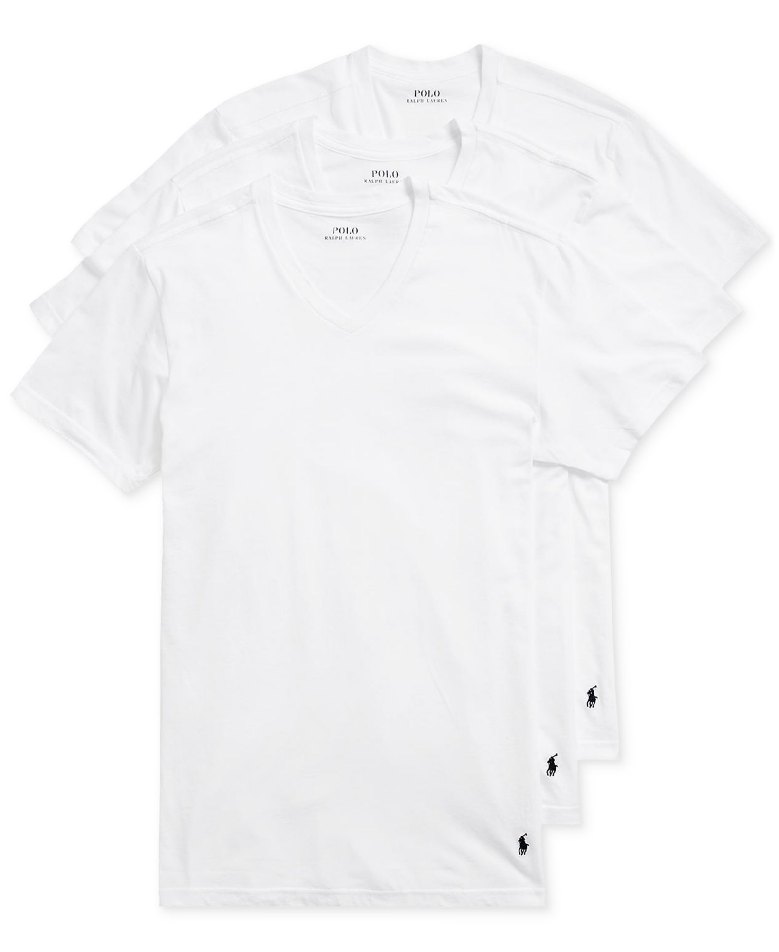 Мужские футболки Polo Ralph Lauren Men's 3-Pack V-Neck Classic, комплект из 3 шт