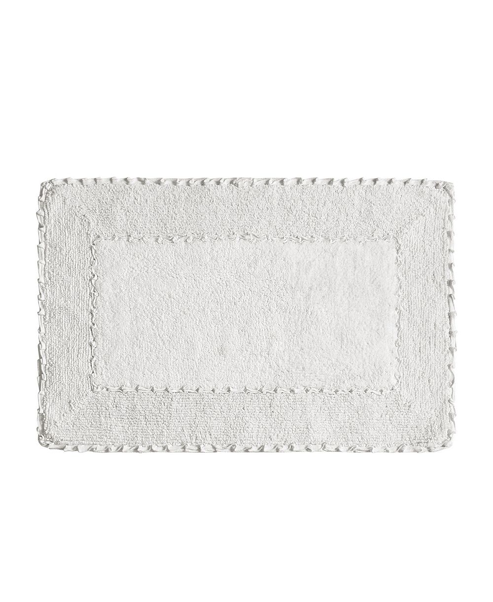 Laura Ashley Хлопковый коврик для ванной с оборками, 20" x 34"