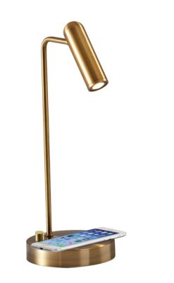 Adesso Kaye Wireless Charging LED Desk Lamp