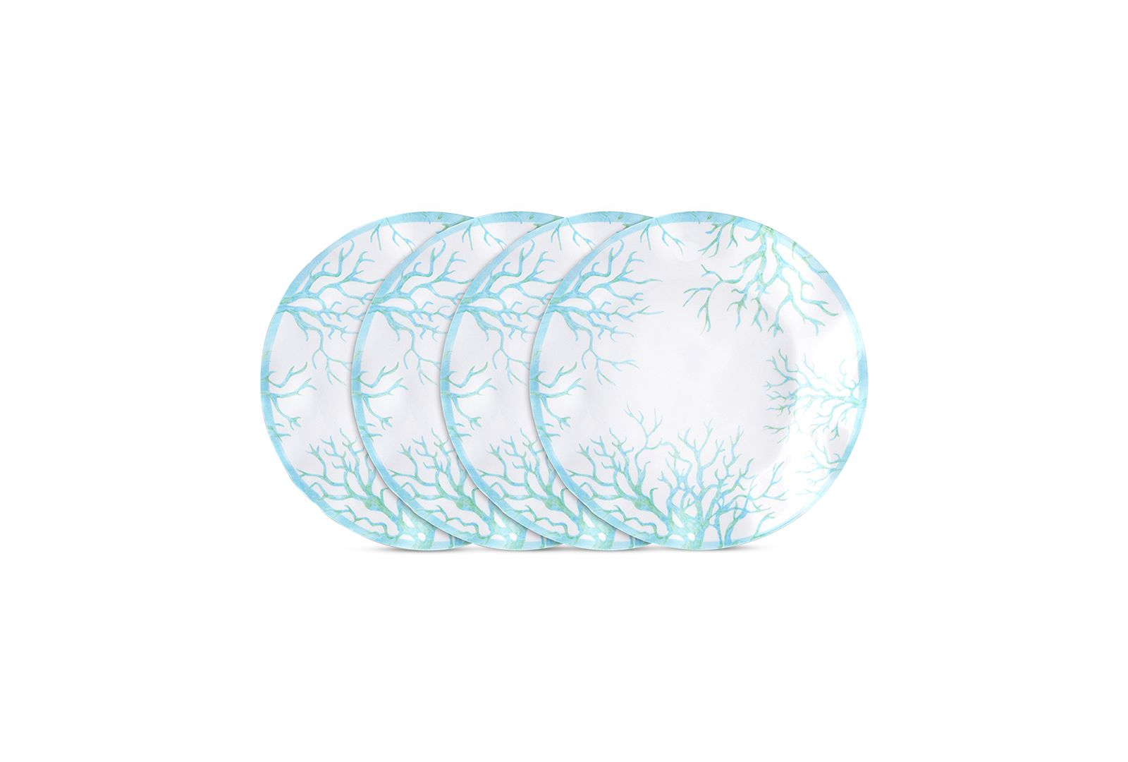 Q Squared Captiva 4-Pc. Melamine 10.5" Dinner Plate Set