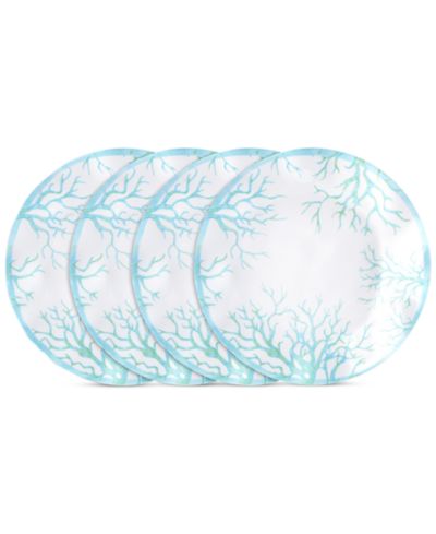Q Squared Captiva 4-Pc. Melamine 10.5" Dinner Plate Set