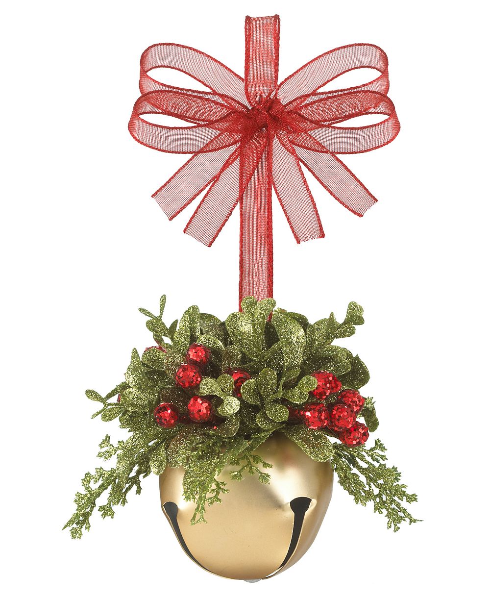Бубен Ganz Kissing Krystals Mistletoe Gold Sleigh Bell