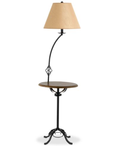 Напольная лампа Cal Lighting 150W 3-Way Iron с деревянным подносом
